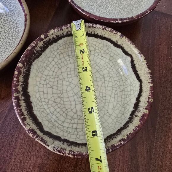 Pier 1 Crackle Collection Cereal / Soup Bowls Set Of 4 - Picture 3 of 9